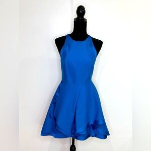 Halston Blue Cocktail Dress Size 6. NWT